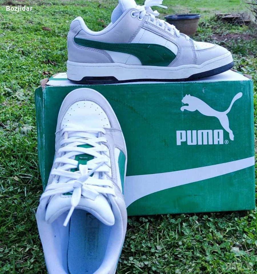 Маратонки PUMA, бяло-зелени., снимка 1