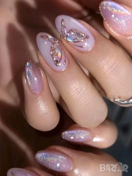 👑 💗Комплект Разкошни Press-on Изкуствени Нокти 24 броя 💋 КОД : nail1179💗 👑 💋 ➡️ 😱Уникалниииии, снимка 1