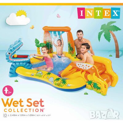 Intex Надуваем басейн Динозавърски център за игра 249x191x109 cm, снимка 1