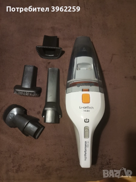 Ръчна прахосмукачка Gorenje MVC148FW, мокро или сухо всмукване, 100W, 14.8V, 0.7L, Бяла, снимка 1