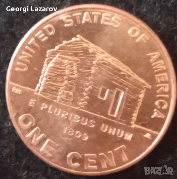 1 цент САЩ 2009 буква D рядка , снимка 1