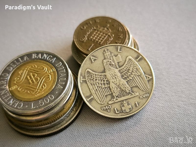 Mонета - Италия - 1 лира | 1940г., снимка 1