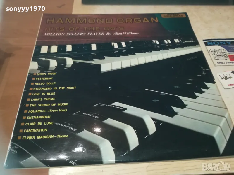 HAMMOND ORGAN HITS OF THE 60S-ПЛОЧА 1609240956, снимка 1