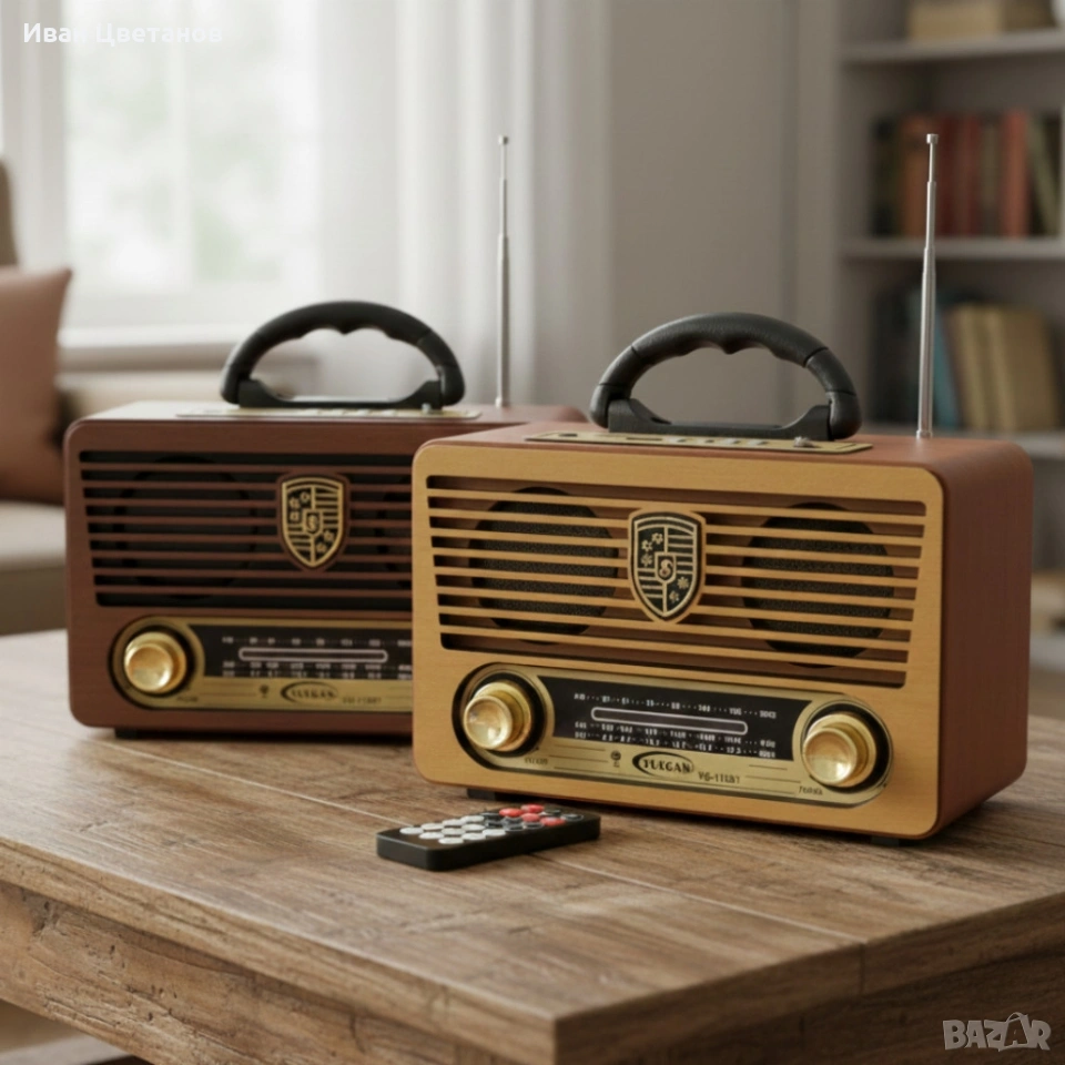 Ретро радио с Bluetooth и дистанционно управление Yuegan YG-115BT – AM/FM/SW, USB/TF MP3, снимка 1