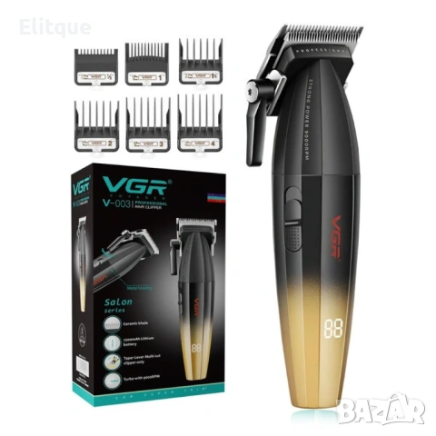 Професионална машинка за подстригване VGR V-003 – Златен цвят, снимка 2 - Други стоки за дома - 53127844