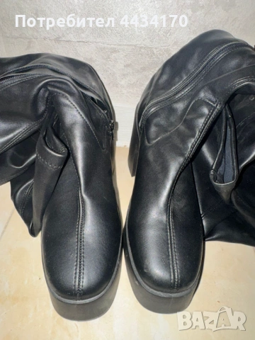 Спешно! Overknee ботуши от (еко) кожа с широк ток – ASOS Design, Made in Italy, размер 41, снимка 2 - Дамски ботуши - 53340462