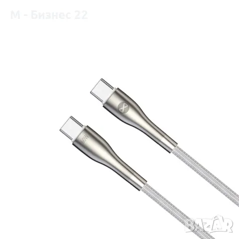 Кабел Sleek USB-C – USB-C, 60W, 1.0 м, бял – Forever, снимка 2 - USB кабели - 47275927