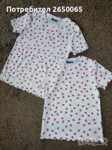 Еднакви нови блузки "Ягодки" за мама и дъщеря!, снимка 2 - Детски Блузи и туники - 45546096