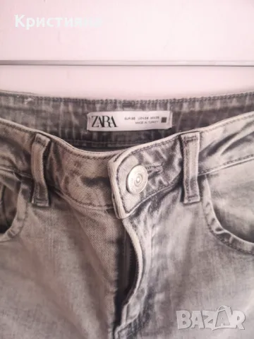 Сиви дънки Zara, снимка 2 - Дънки - 49485542