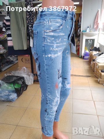 Дамски дънки накъсани Denim, снимка 3 - Дънки - 45845421