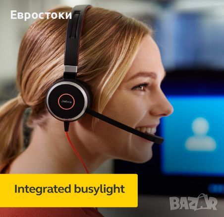 Слушалки с микрофон Jabra Evolve 40 MS Stereo, 3.5мм жак, сертифицирани от Microsoft Lync за Skype , снимка 3 - Слушалки, hands-free - 46713834