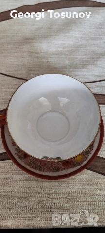 уникална порцеланова чаша с чинийка за чай кафе,мляко, , снимка 4 - Чаши - 51871683