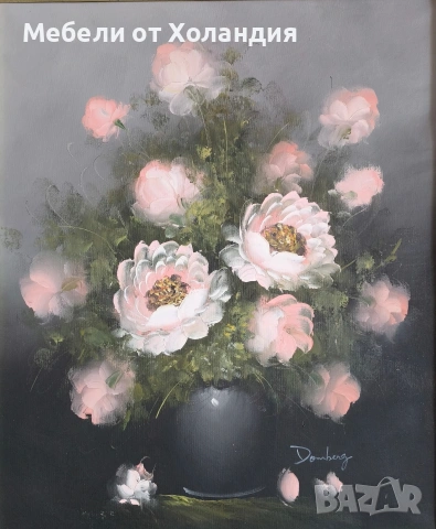 Белгийска маслена картина, снимка 2 - Картини - 54110677