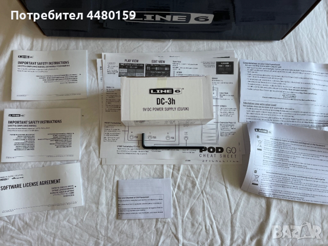 Китарен процесор Line 6 Pod Go в идеално състояние, снимка 9 - Китари - 51592054