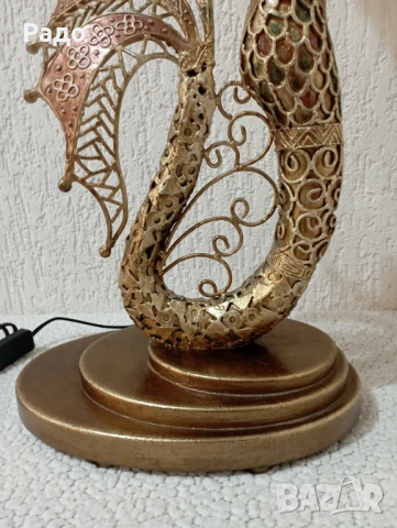 Две уникални много големи масивни и много красиви лампи - лампа, снимка 3 - Антикварни и старинни предмети - 51201270