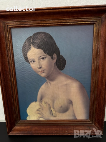 Картина - маслена репродукция / голо тяло. №7579, снимка 2 - Антикварни и старинни предмети - 52301841