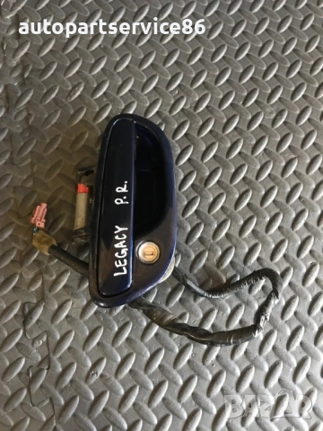 Външна дръжка предна дясна врата синя за Subaru Legacy (2004-2008), снимка 2 - Части - 54237199