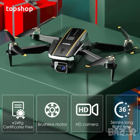 ЧИСТО НОВ издръжлив (36мин) безчетков дрон с 2K HD камера, квадрокоптер CHUBORY A68, снимка 2 - Дронове и аксесоари - 50542368