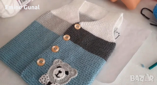 Плетени бебешки дрехи , снимка 4 - Жилетки и елечета за бебе - 54302548