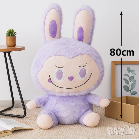 Голяма плюшена играчка Лабубу – 80 см, снимка 4 - Други - 51065274