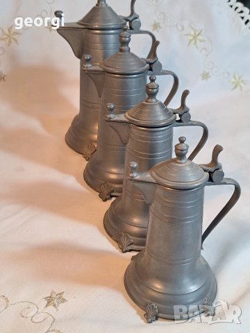 комплект 4 цинкови кани с похлупак 32/1