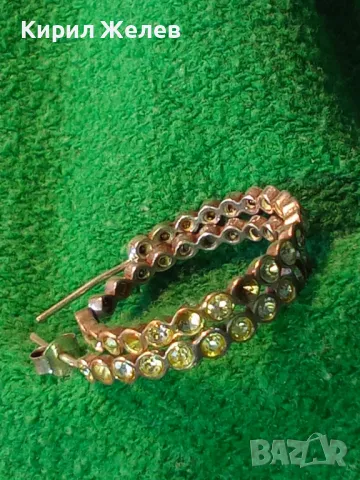 СТАРИ СТИЛНИ СКЪПОЦЕННИ СРЕБЪРНИ ОБЕЦИ СРЕБРО ВИСОКА ПРОБА с ИСКРЯЩИ ФАСЕТИРАНИ ЦИРКОНИ 48617, снимка 12 - Антикварни и старинни предмети - 49511073