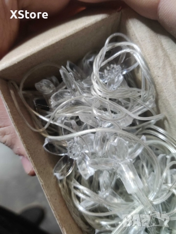 Многоцветни коледни LED лампички с цветя с щепсел - Многоцветни, дължина - 5м, 28бр лампички., снимка 17 - Декорация за дома - 52441875