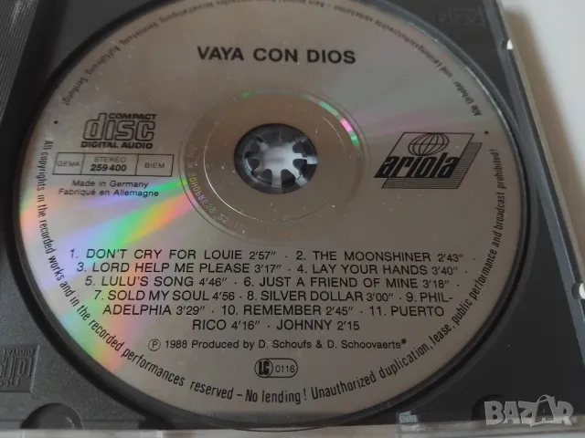 Vaya Con Dios - оригинален диск музика , снимка 2 - CD дискове - 50170796