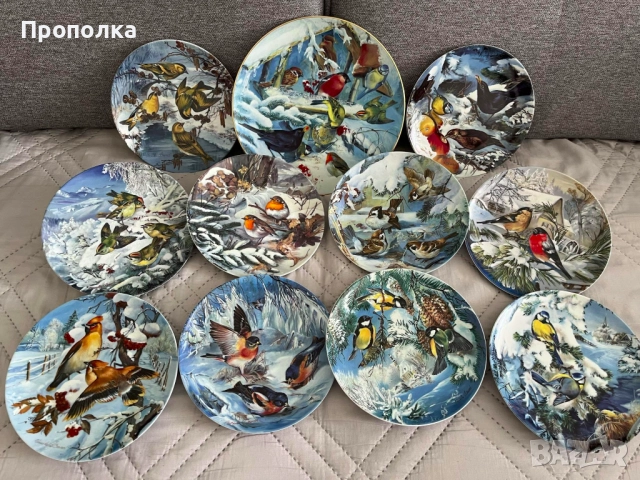 Изумителна селекция чинии за стена "Зимна приказка на птиците", снимка 8 - Други - 51990804