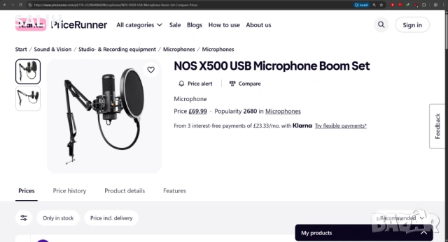 NOS G500 Gaming Microphone кондензерен микрофон за стрийминг USB, снимка 11 - Микрофони - 54223587
