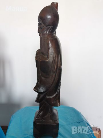 Дървена статуя Буда монах, снимка 3 - Антикварни и старинни предмети - 45782441