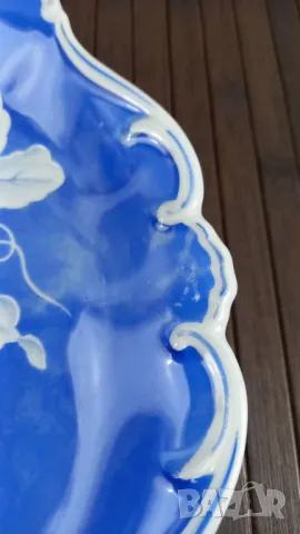 Старо синьо плато с цвете - Jlmenau, Германия, снимка 4 - Други ценни предмети - 49680228