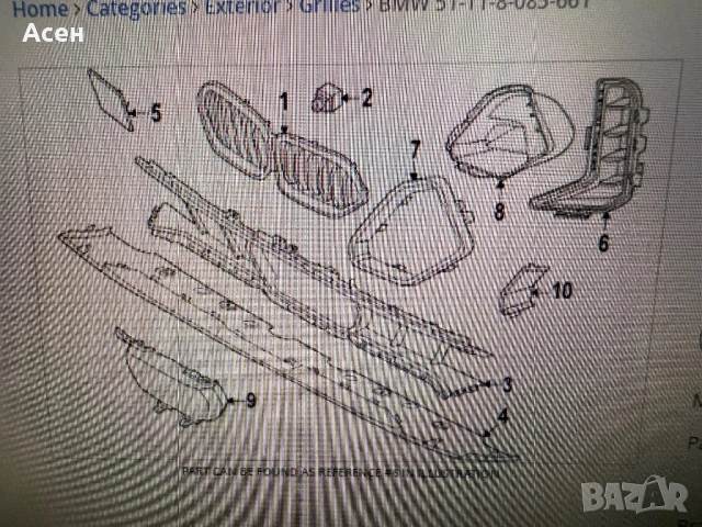 Въздуховод, моторче клапа радиатор, рамка BMW X6 G06, снимка 2 - Части - 50536016