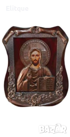 Изящна икона с красиви орнаменти, стилна рамка. Размер на иконата: 19х24см.; Размер на кутията: 26х2, снимка 4 - Други стоки за дома - 52894839