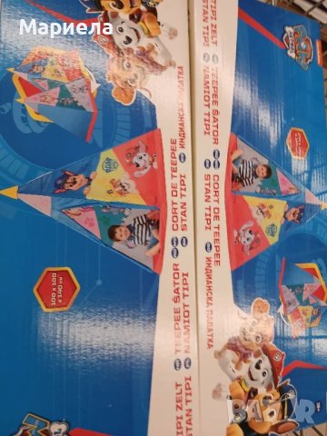 Детска палатка Paw Patrol вигвам 100х100х140см типи Пес Патрул, снимка 9 - Други - 49679071