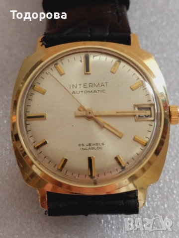 Швейцарски автоматичен мъжки златен часовник 25 рубина,злато 585, снимка 2 - Мъжки - 54237849