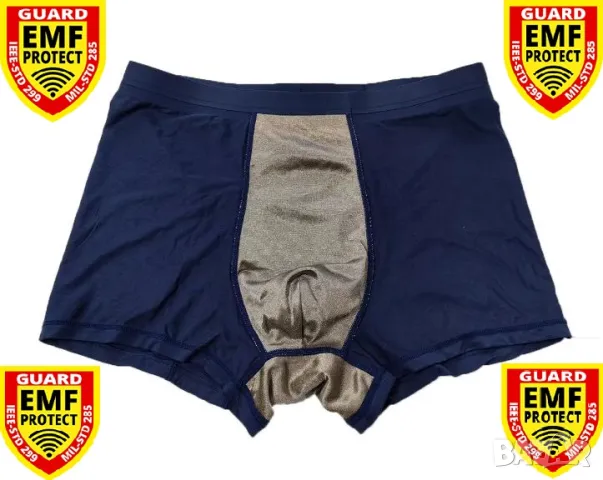 Боксерки Антибактериално Бельо с Подплата от Сребърни Нишки EMI RF 5G BT EMF Анти Радиационна Защита, снимка 2 - Други - 49905447