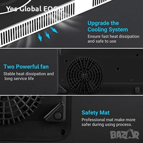 Двоен индукционен котлон Aobosi 3500W с таймер, снимка 6 - Котлони - 54036821