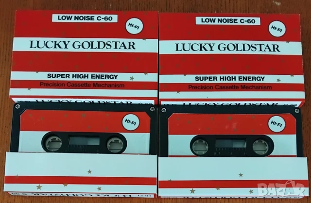 30 празни аудио касети Lucky Goldstar, подходящи за декорация