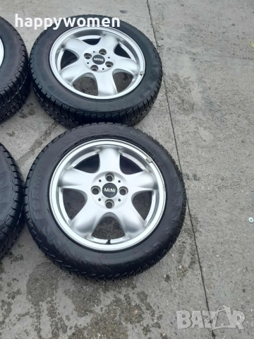 Джанти със зимни гуми 4х115 15" Мини Купър , снимка 4 - Гуми и джанти - 51990995