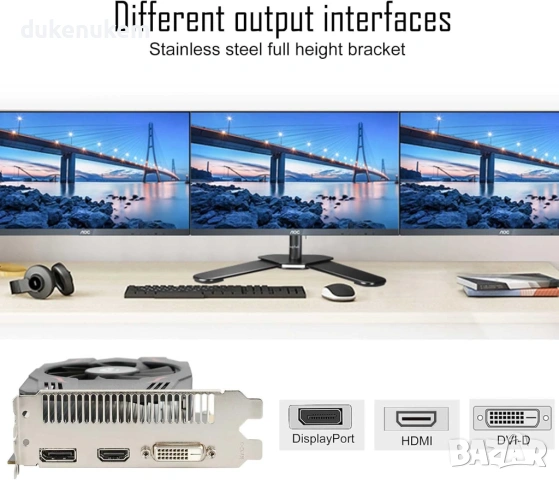 Видеокарта SAPLOS Radeon RX 550 4GB GDDR5 128-bit, снимка 4 - Видеокарти - 53093011