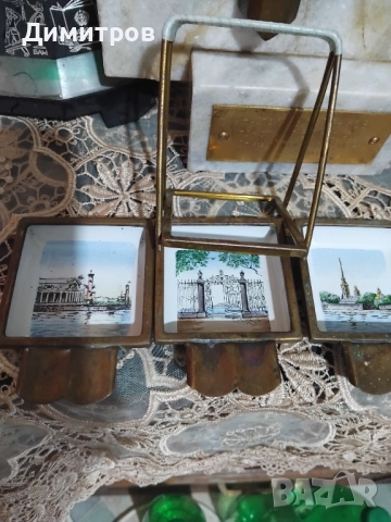 Интересни  бронзови  пепелничета със емайл , снимка 3 - Антикварни и старинни предмети - 51794661