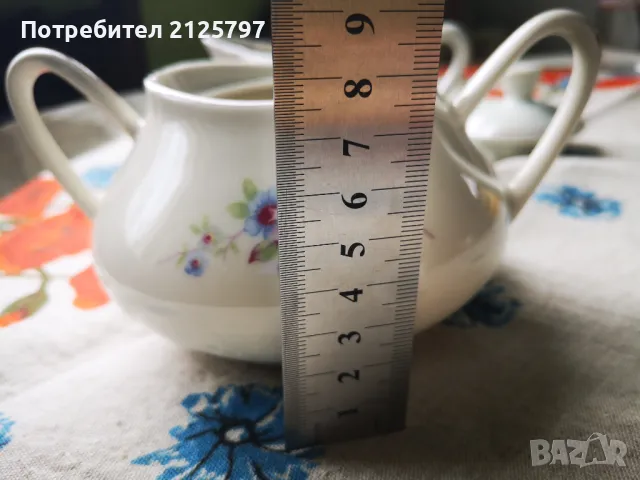 Лот порцеланови латиера (каничка) и захарница, снимка 14 - Антикварни и старинни предмети - 49798146