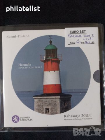 Финландия 2011 – Комплектен банков евро сет от 1 цент до 2 евро + възпоменателен медал, снимка 1 - Нумизматика и бонистика - 46759893