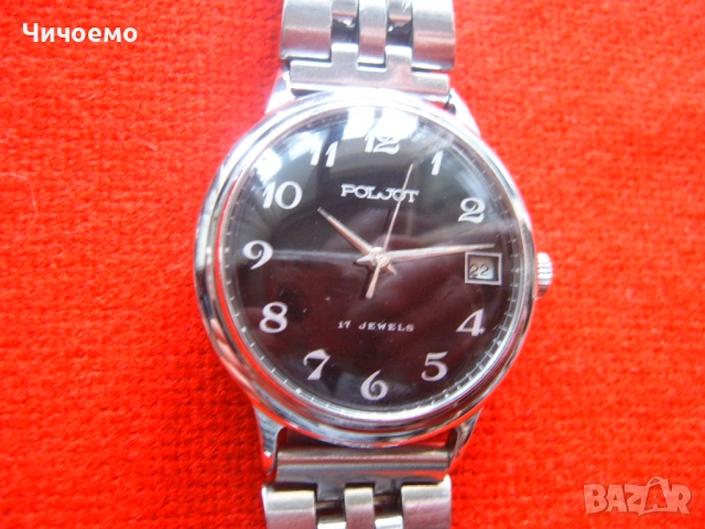 Poljot 17 jewels USSR black dial ! Мъжки ръчен часовник,като нов !, снимка 4 - Антикварни и старинни предмети - 53699990