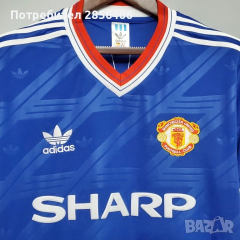 Мъжка ретро футболна тениска Manchester United F.C. season 86 размер XXL, снимка 3 - Тениски - 52183410