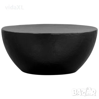 vidaXL Маса за кафе, кован алуминий, 70x30 см, черна（SKU:246510）, снимка 3 - Маси - 49422375