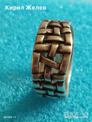 Модерен сребърен пръстен тип халка Арт бижу стил и елегантност 52947, снимка 6 - Пръстени - 53762638