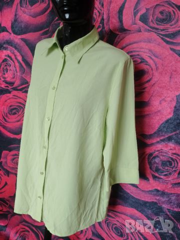 Светло зелена дамска риза с 3/4 ръкав 2ХЛ, снимка 3 - Ризи - 46405668