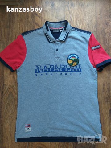 Napapijri Eishop Short Sleeve Polo Shirt - страхотна мъжка тениска М, снимка 6 - Тениски - 45344204